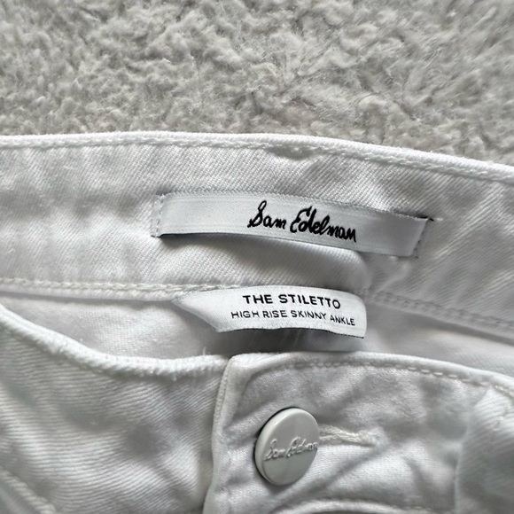 Sam Edelman White Skinny Jeans NWT | Size 10 Everyday Classic - Picture 2 of 5